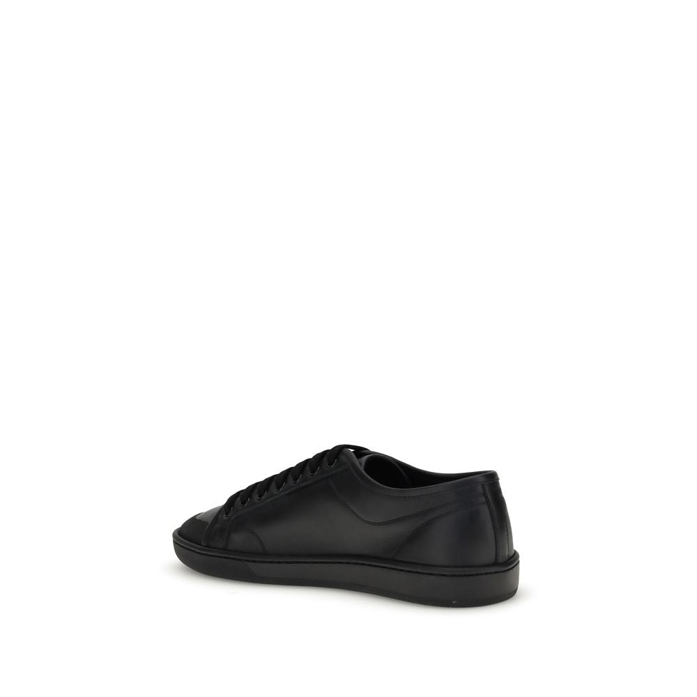 Saint Laurent Schwarze Sneakers aus Kalbsleder Bos Taurus Low Top