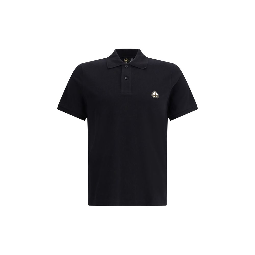 Moose Knuckles Schwarzes Baumwoll-Poloshirt