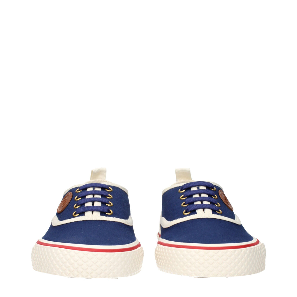 Valentino Garavani Blaue Stoff-Sneaker mit niedrigem Schaft