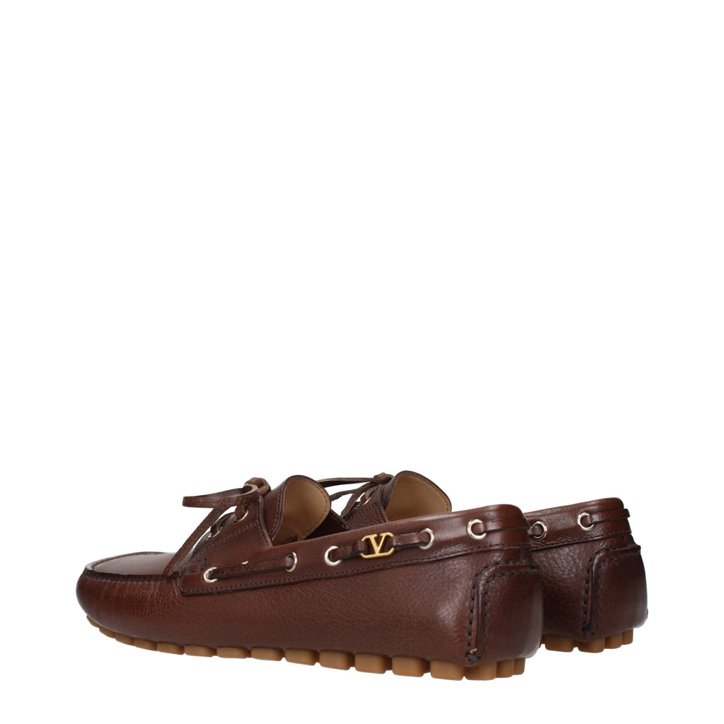 Valentino Garavani Braune Leder Slipper