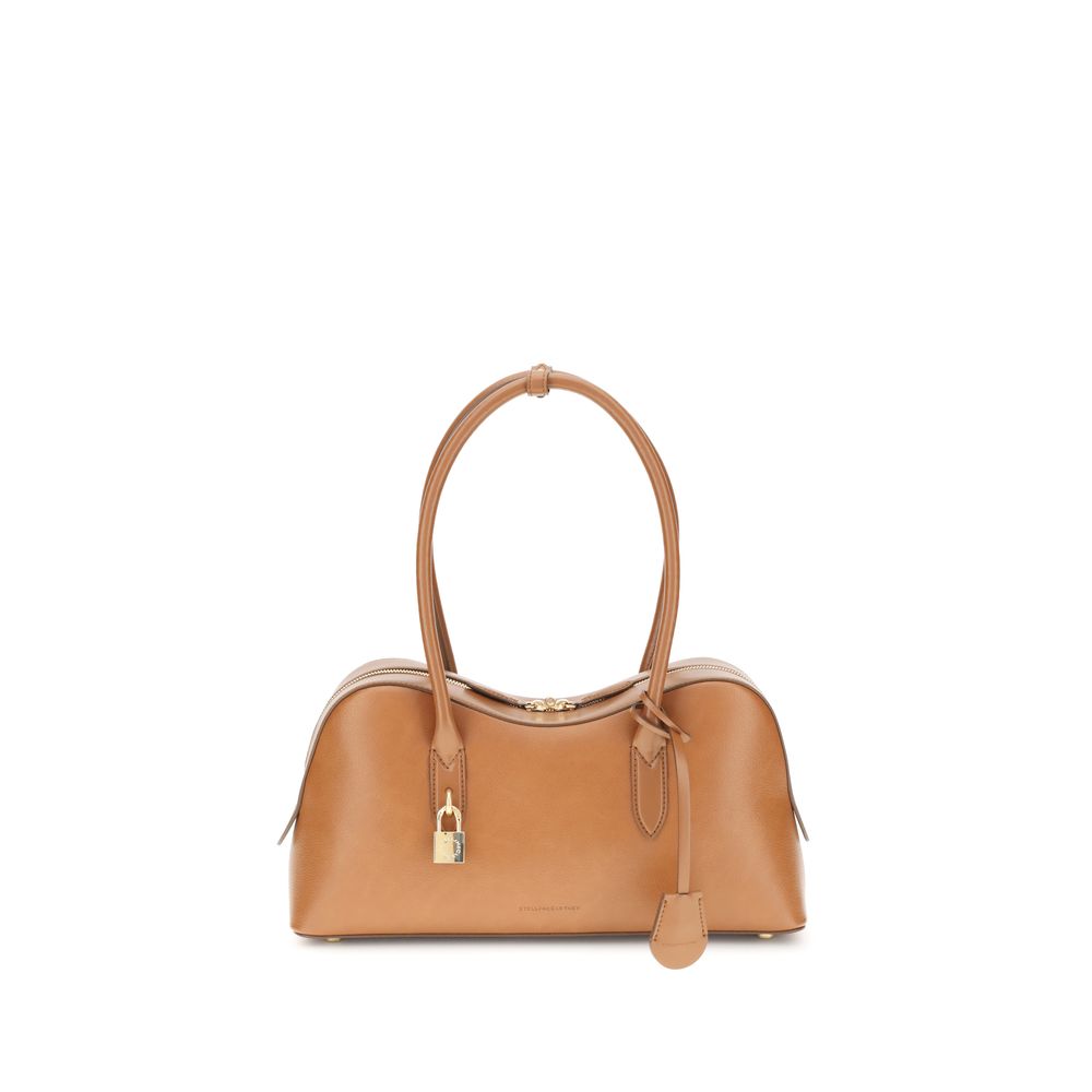 Stella McCartney Beigefarbene Schultertasche aus Nylon