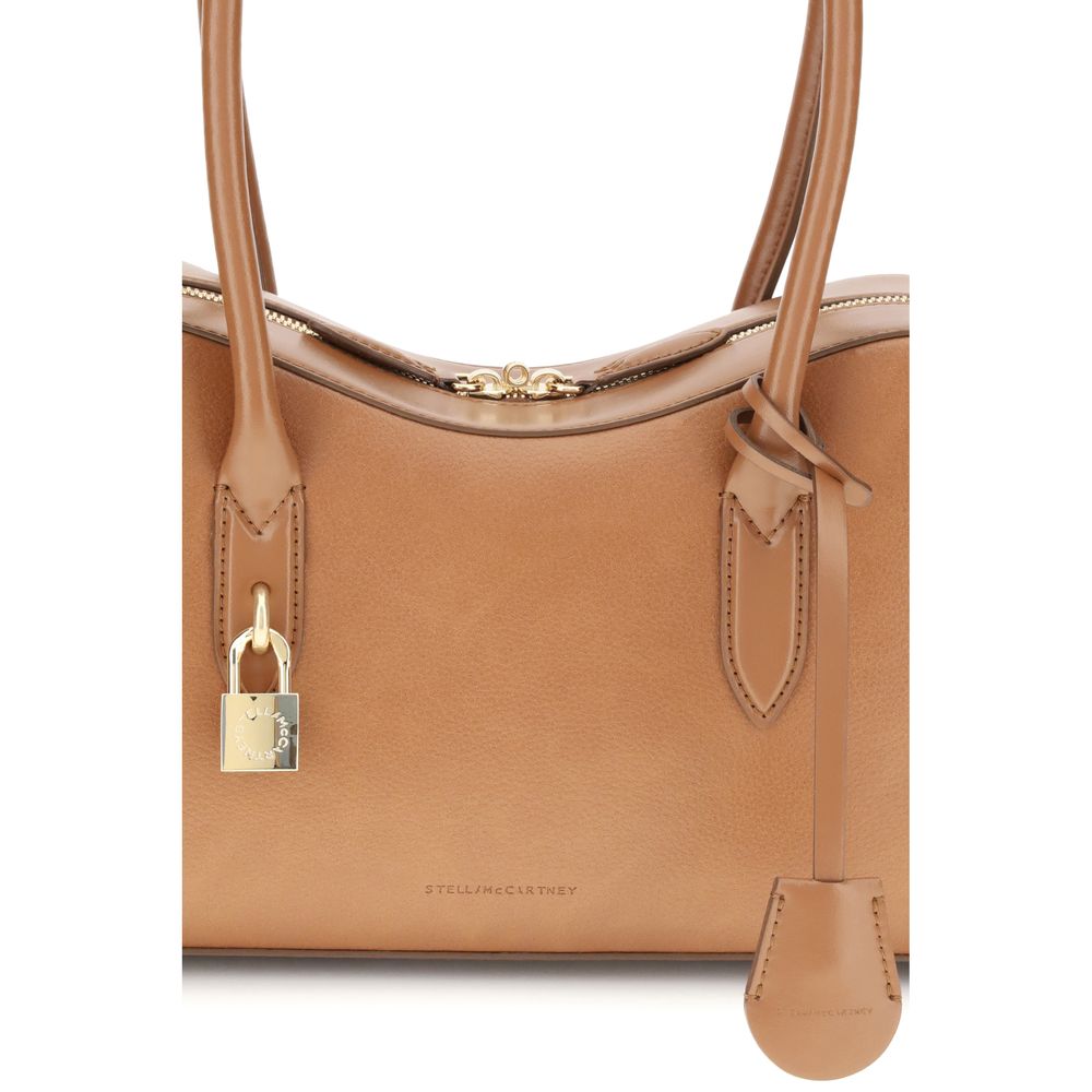 Stella McCartney Beigefarbene Schultertasche aus Nylon