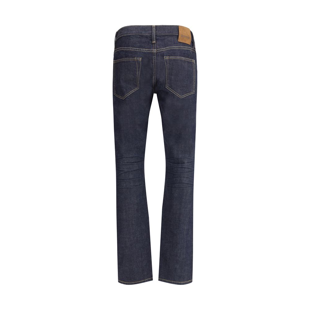 Tom Ford Gerade geschnittene Jeans aus blauem Baumwollstoff