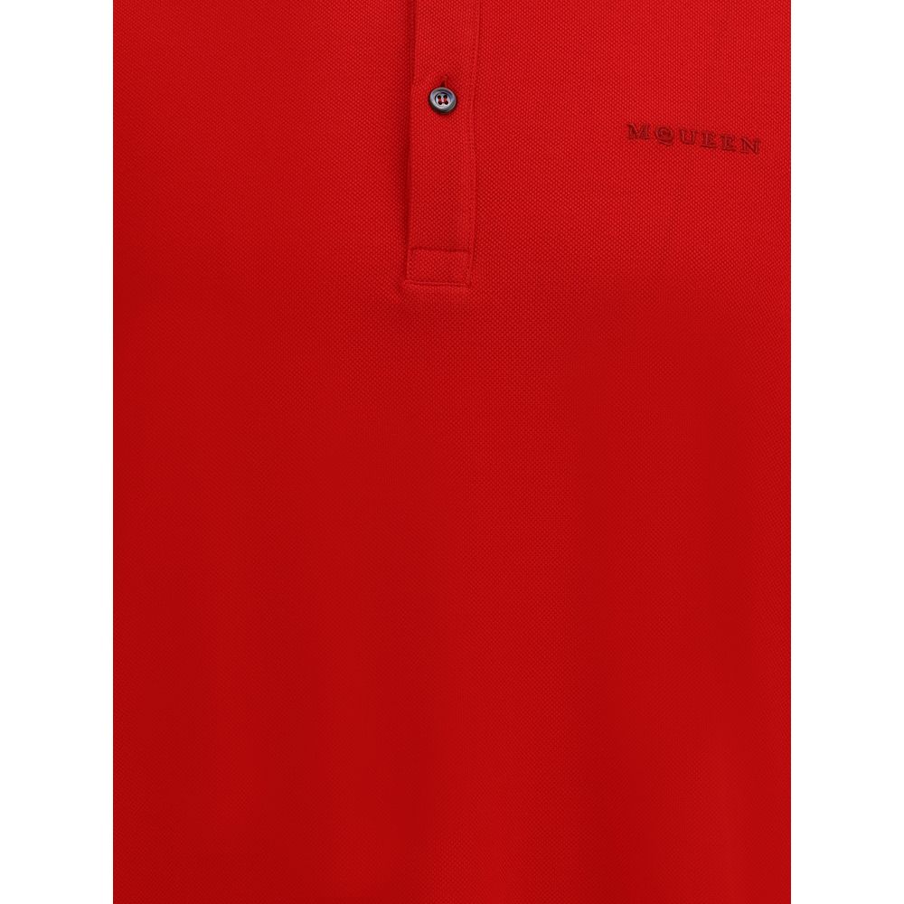 Alexander McQueen Baumwoll-Poloshirt in Rot