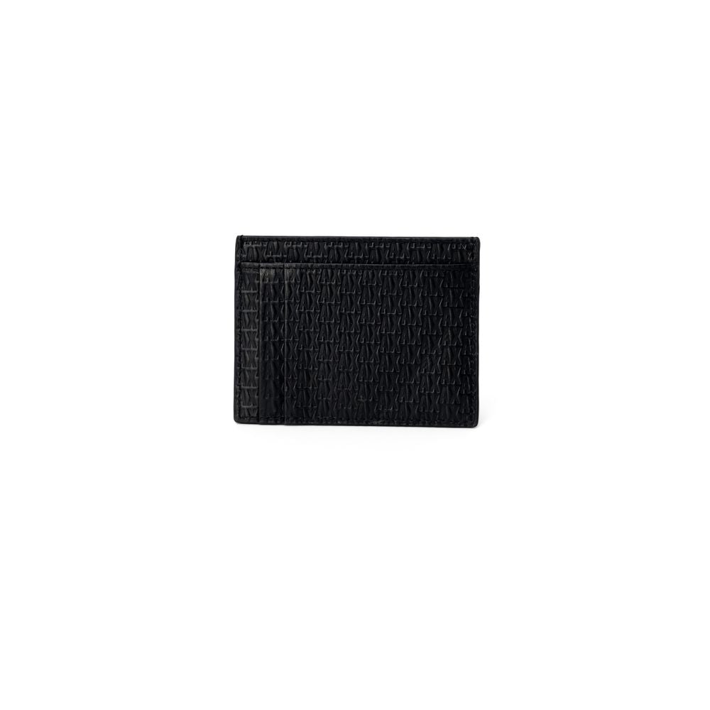 Armani Exchange Schwarzes Leder Portemonnaie