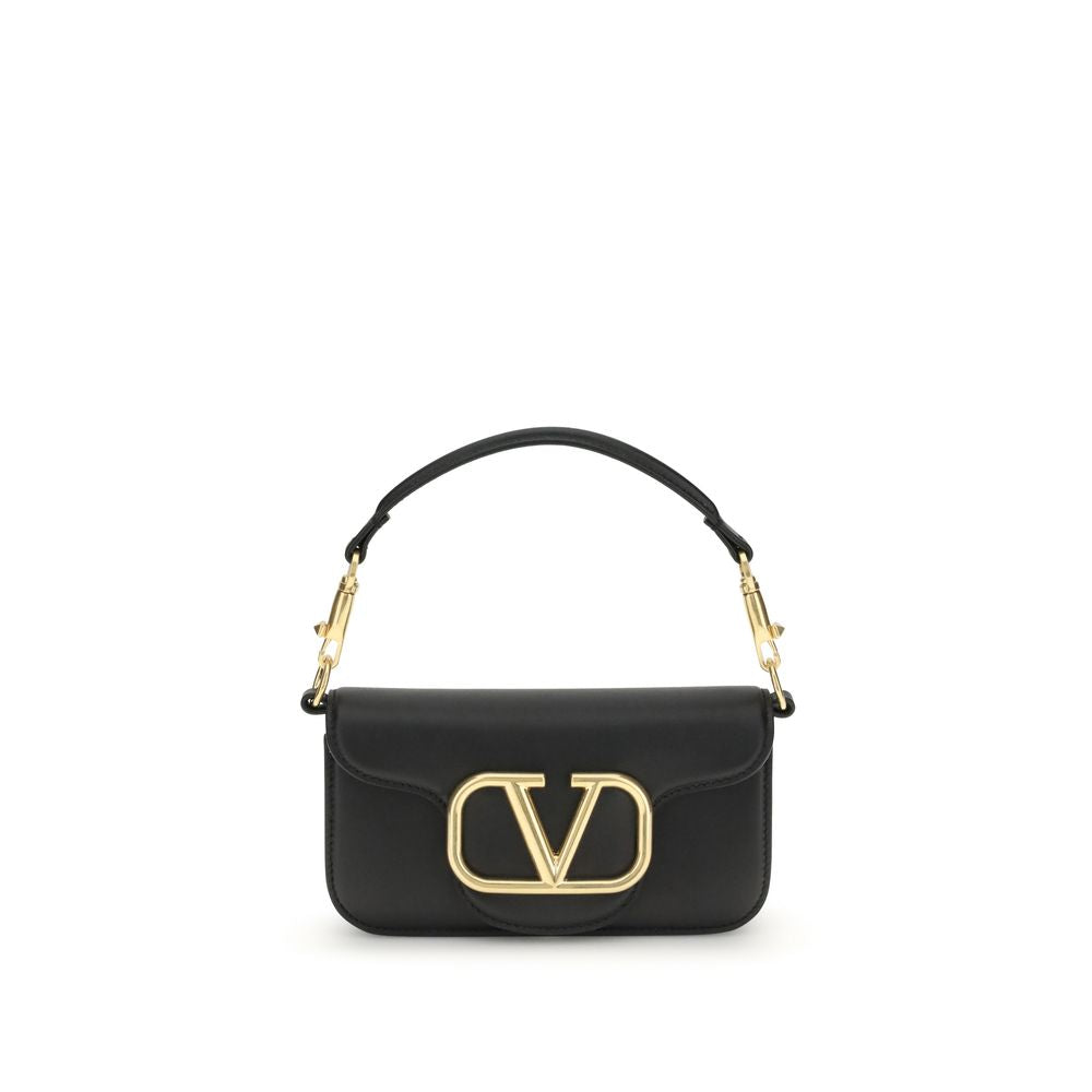 Valentino Garavani Schwarze Kalbshaut Bos Taurus Schultertasche