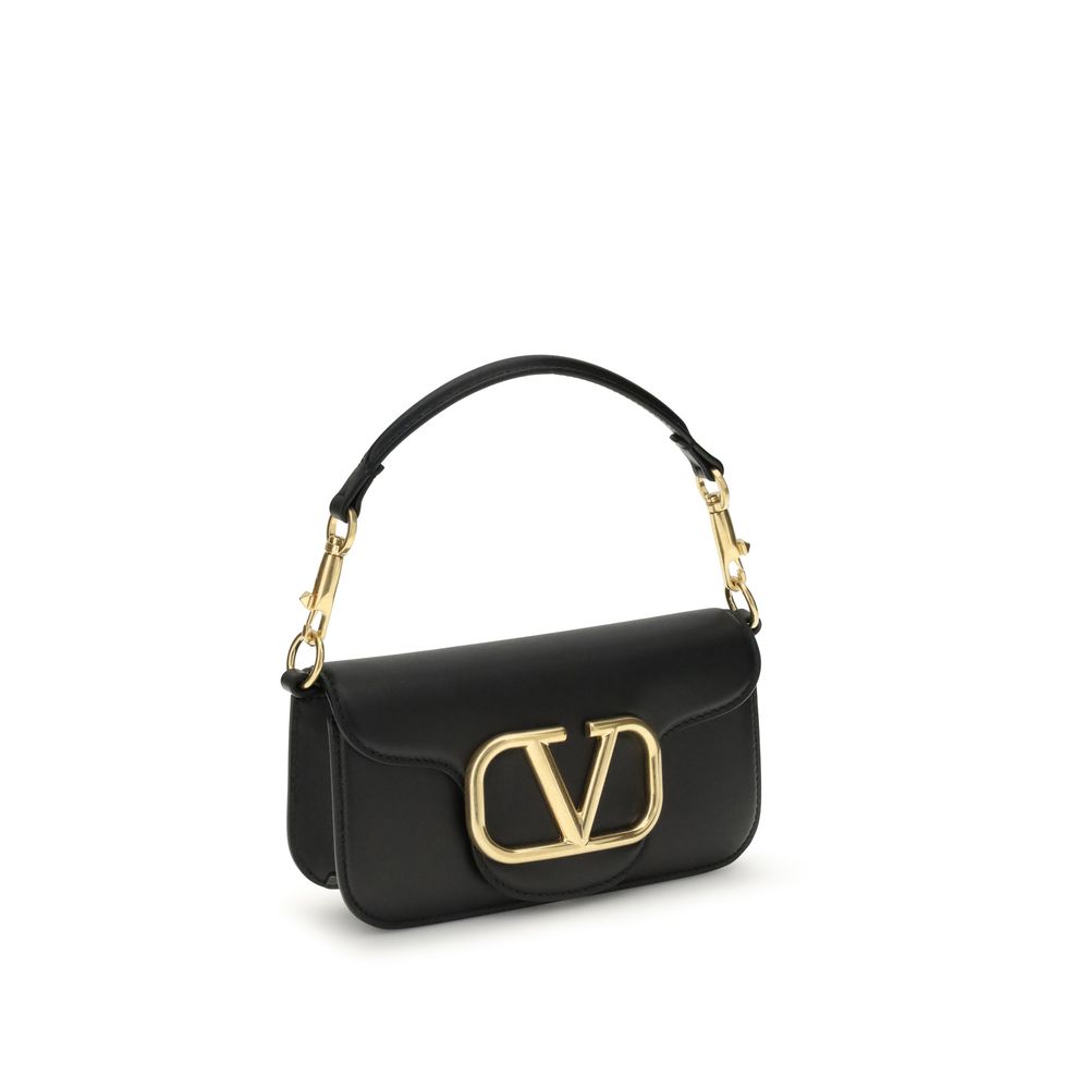 Valentino Garavani Schwarze Kalbshaut Bos Taurus Schultertasche