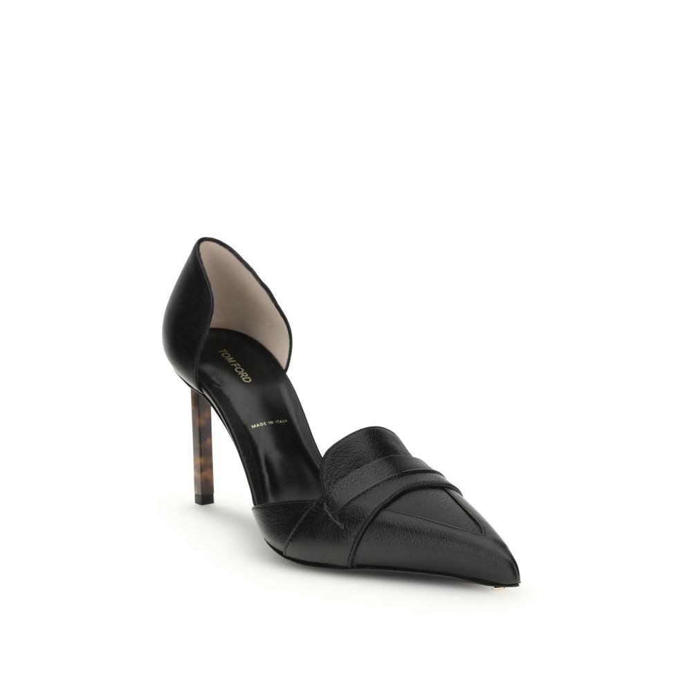 Tom Ford Schwarze Lederpumps mit hohem Absatz