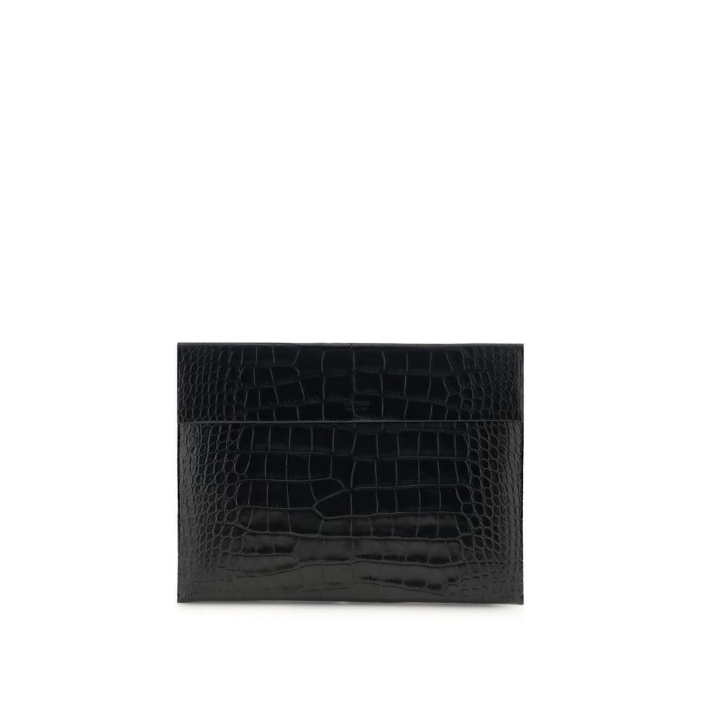 Tom Ford Schwarze Leder-Clutch