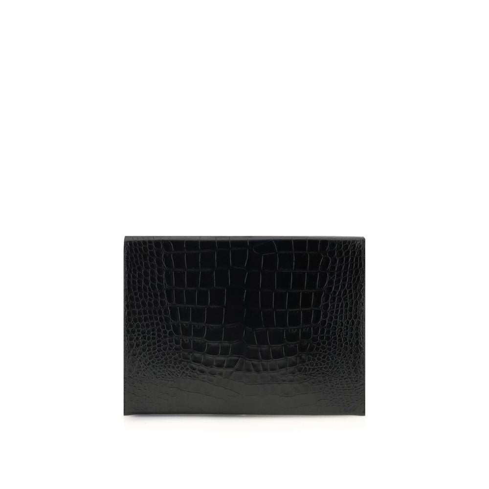 Tom Ford Schwarze Leder-Clutch