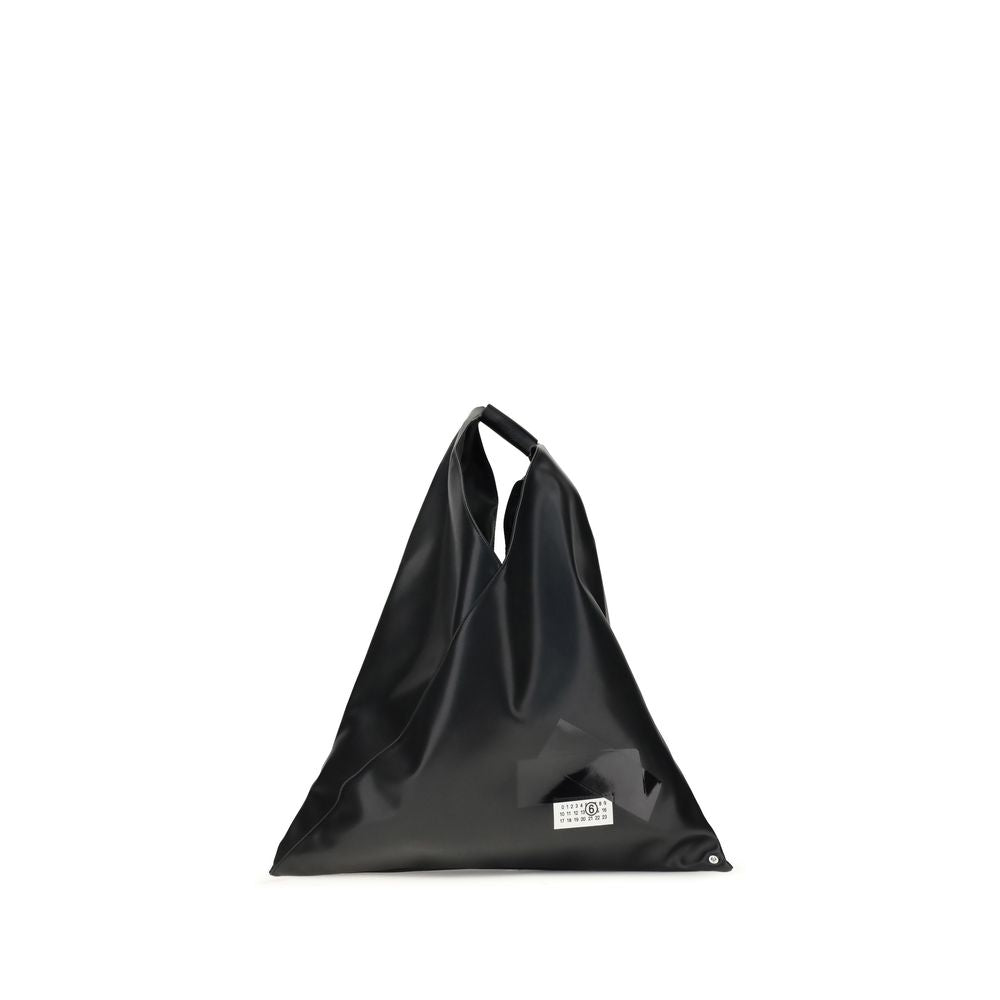 MM6 Schwarze Polyester-Handtasche