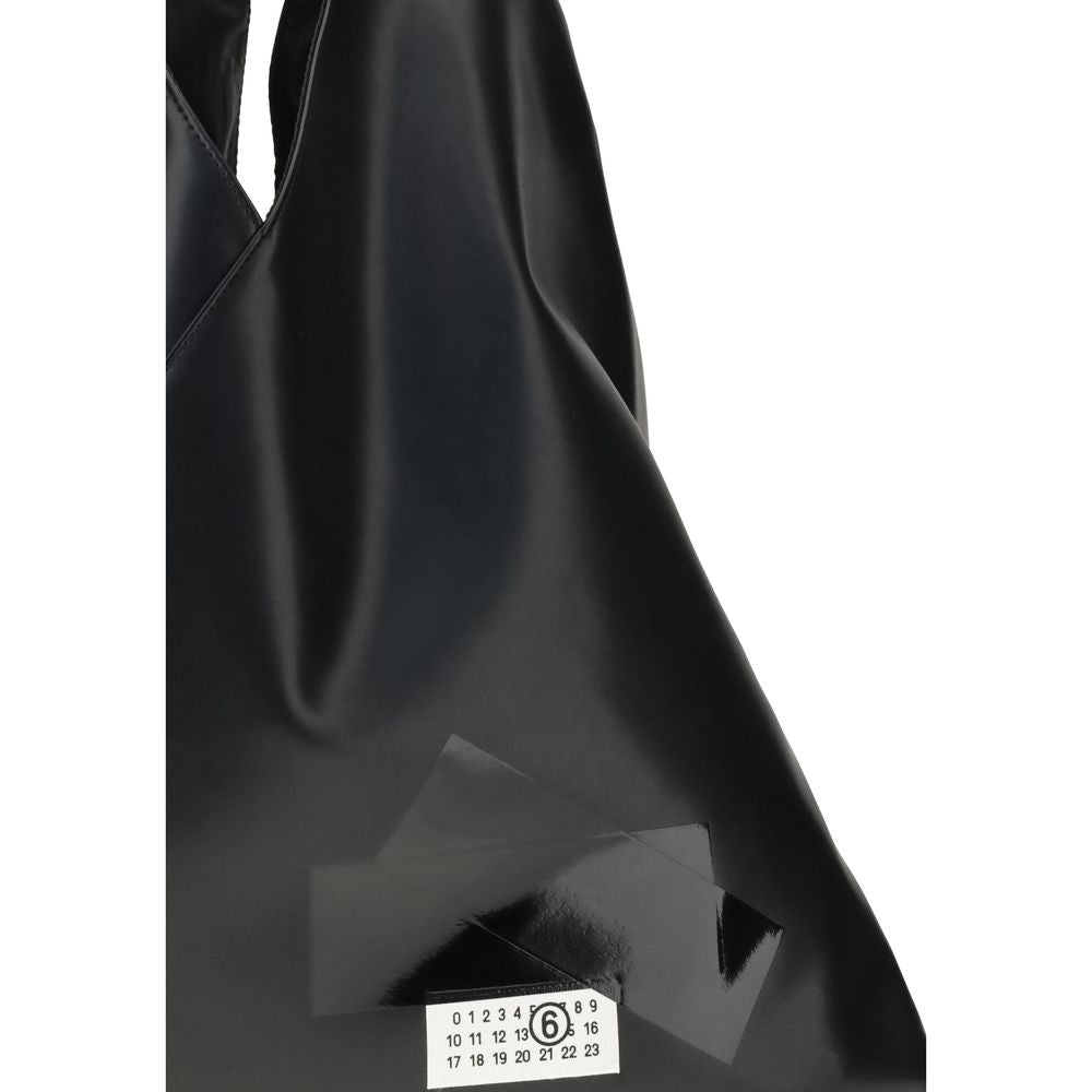 MM6 Schwarze Polyester-Handtasche