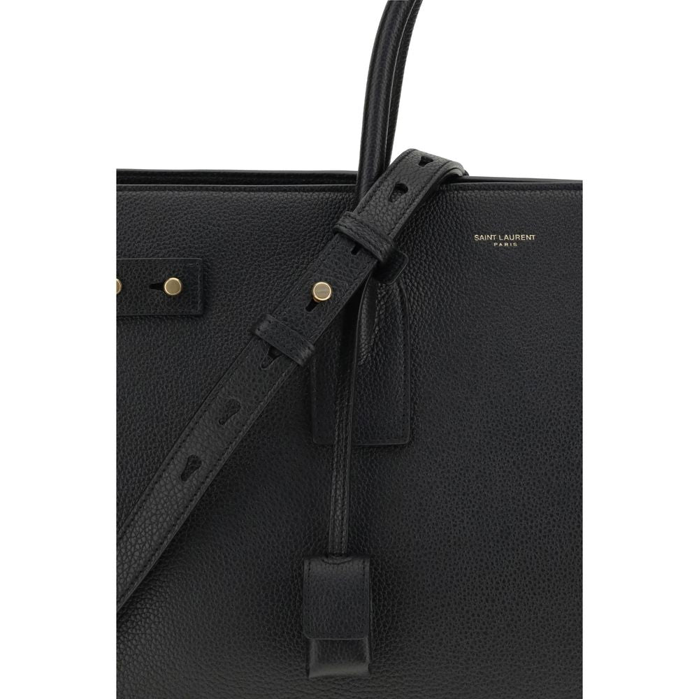 Saint Laurent Handtasche aus schwarzem Kalbsleder Bos Taurus