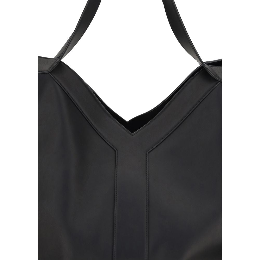 Saint Laurent Schwarze Schultertasche aus Kalbsleder Bos Taurus