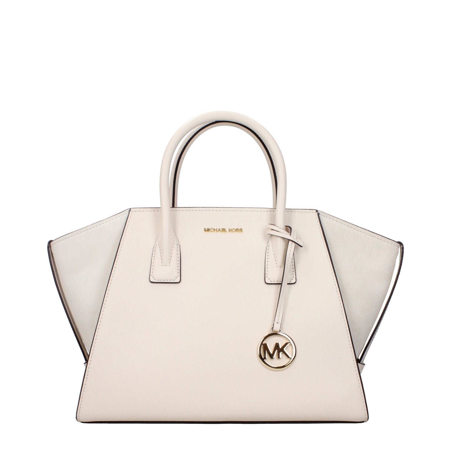 Michael Kors Beigefarbene Lederhandtasche