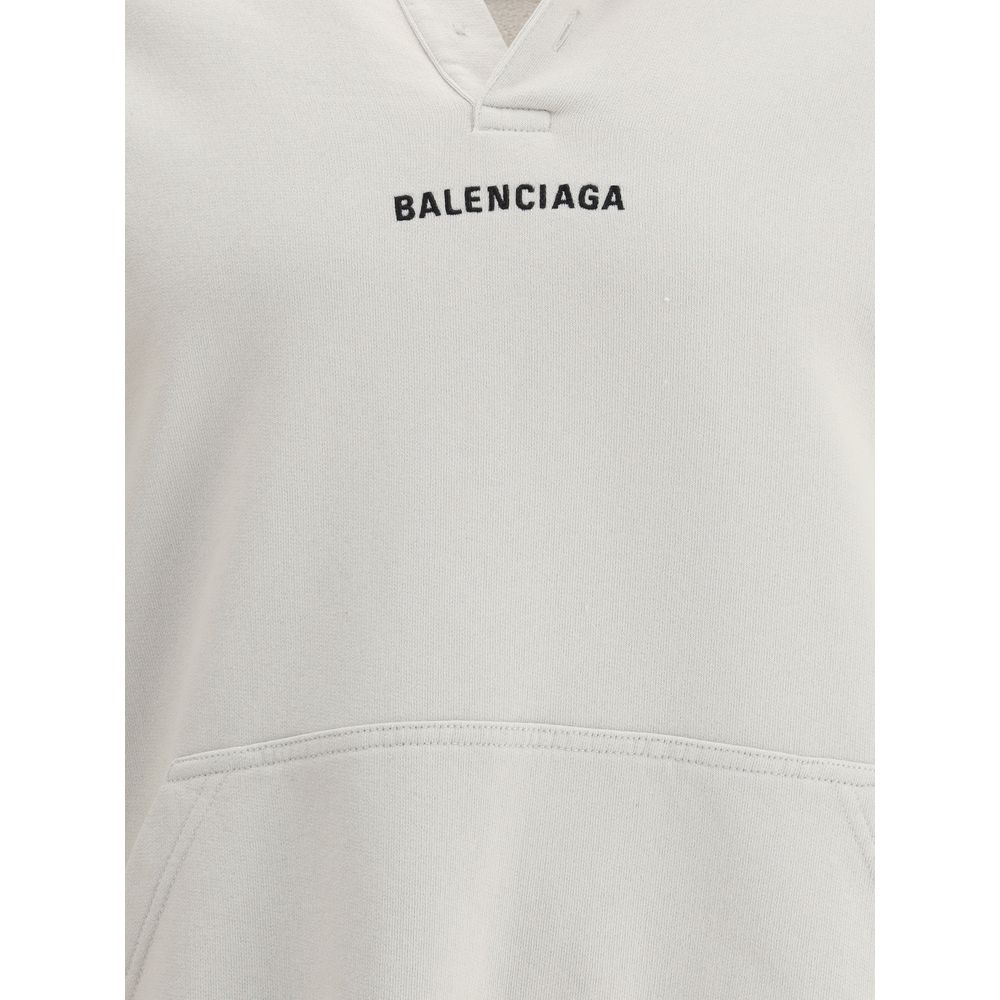 Balenciaga Baumwoll-Sweatshirt in Weiß