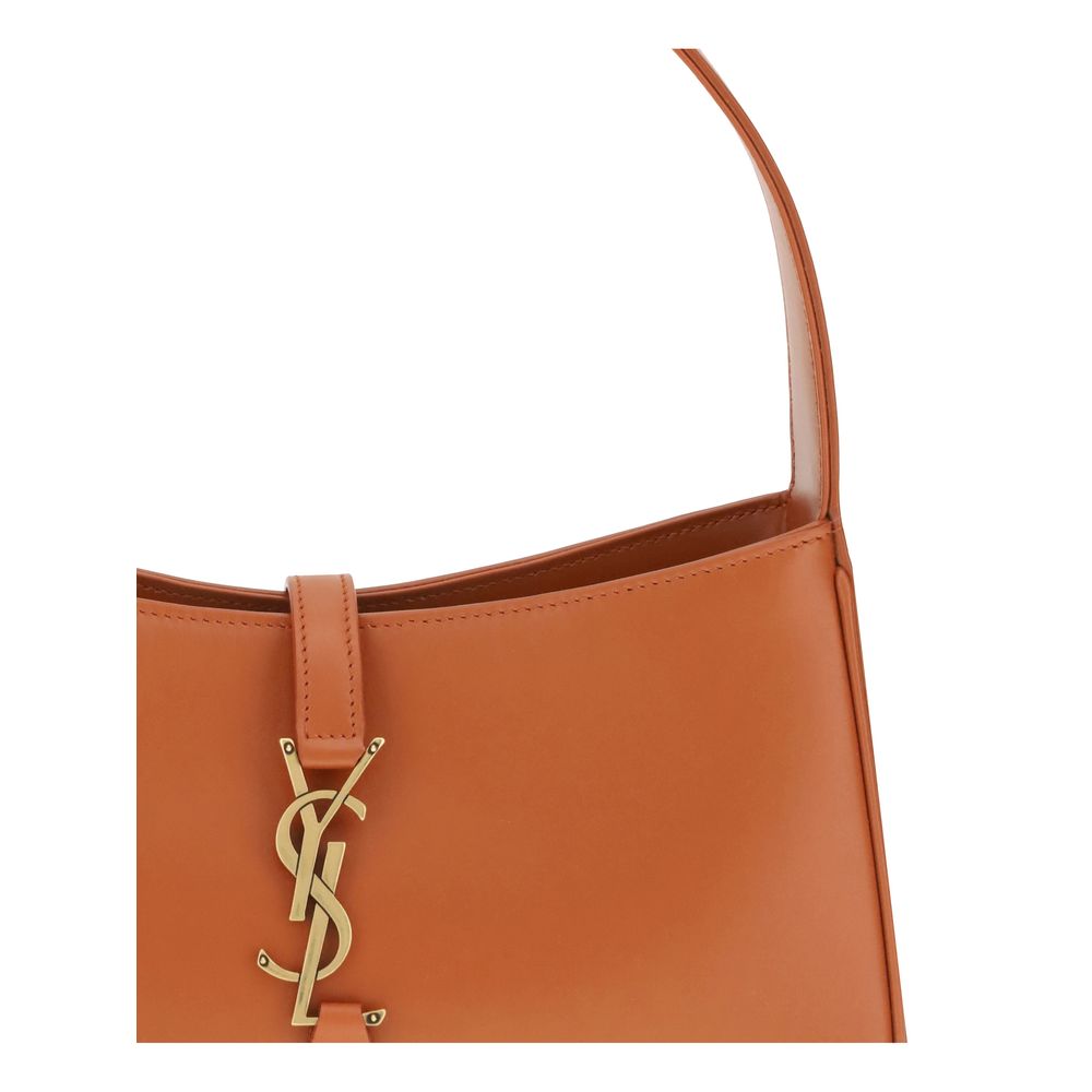Saint Laurent Orangefarbene Kalbshaut Bos Taurus Schultertasche