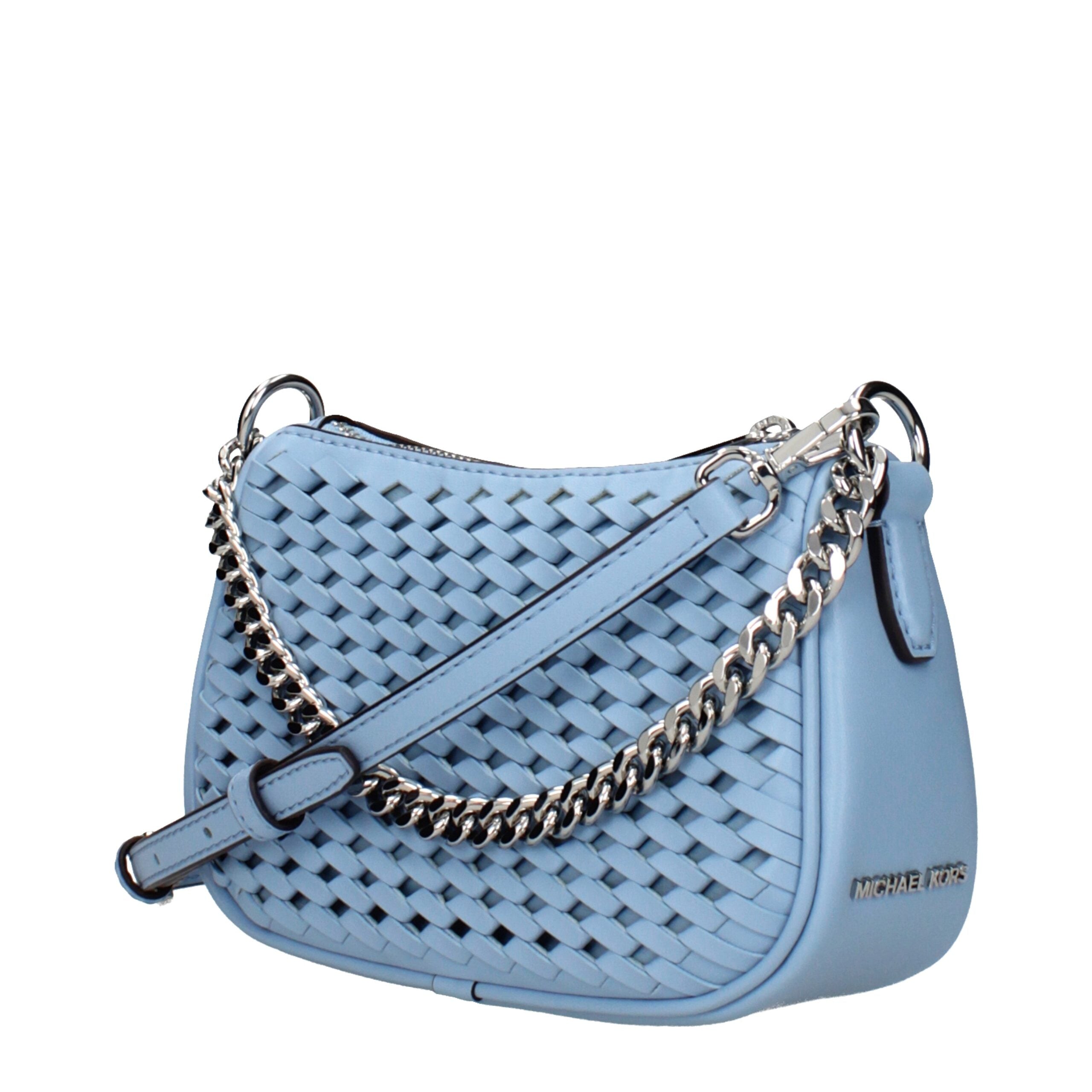 Michael Kors Hellblaue Lederhandtasche