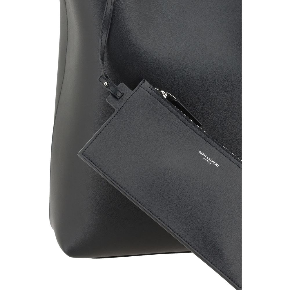 Saint Laurent Schwarze Handtasche aus Kalbshaut Bos Taurus