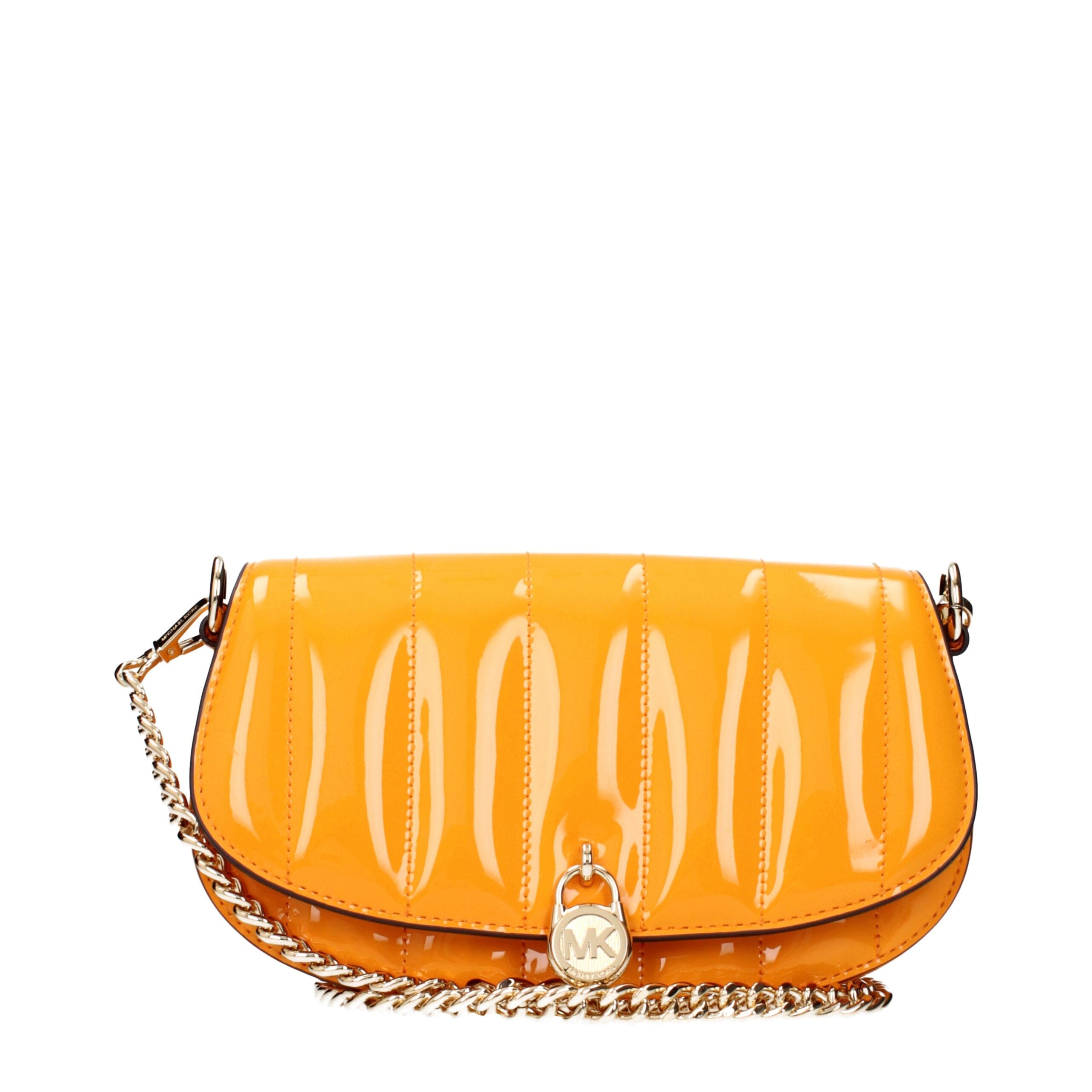 Michael Kors Orange-farbene Crossbody-Tasche aus Leder
