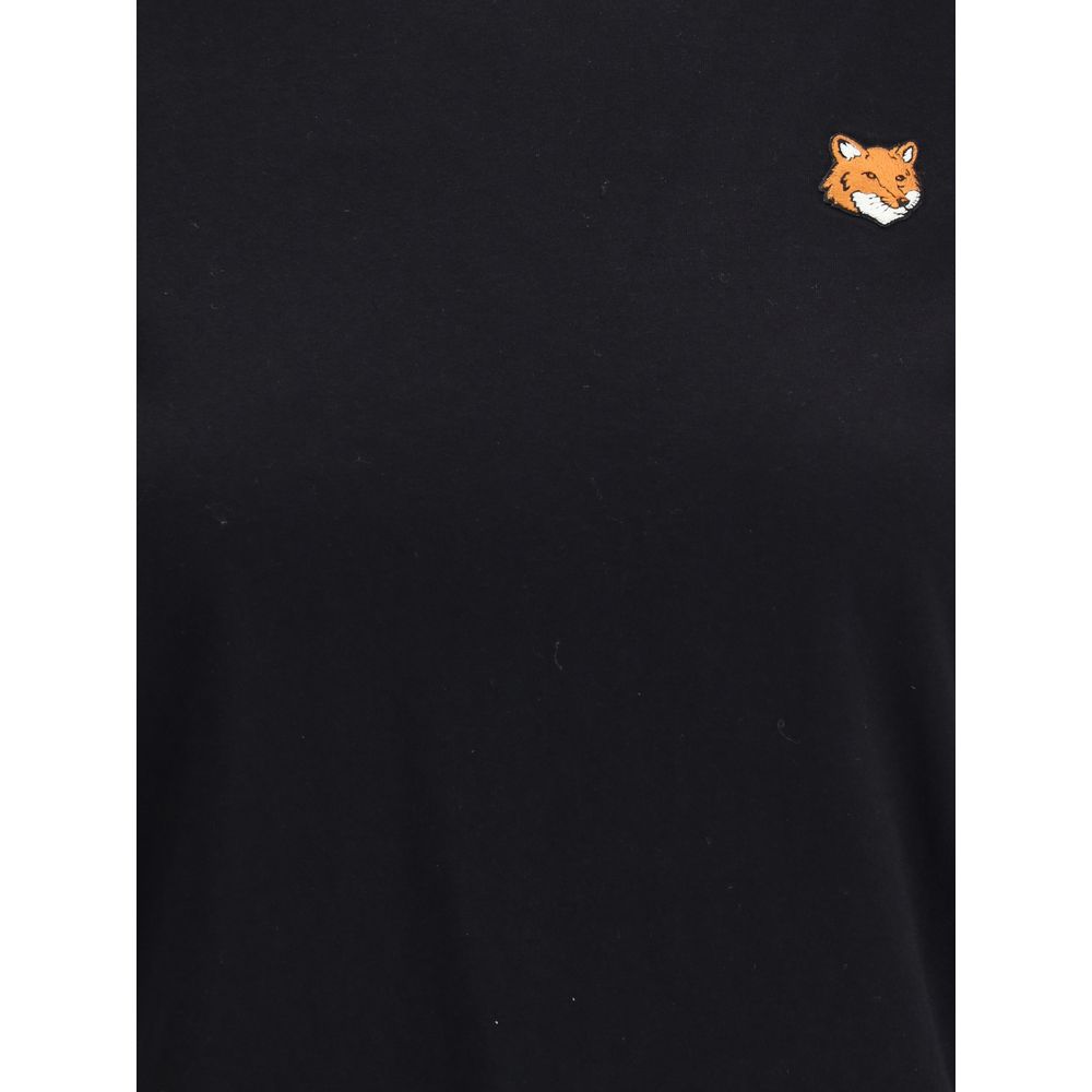 Maison Kitsuné Baumwoll-T-Shirt in Schwarz