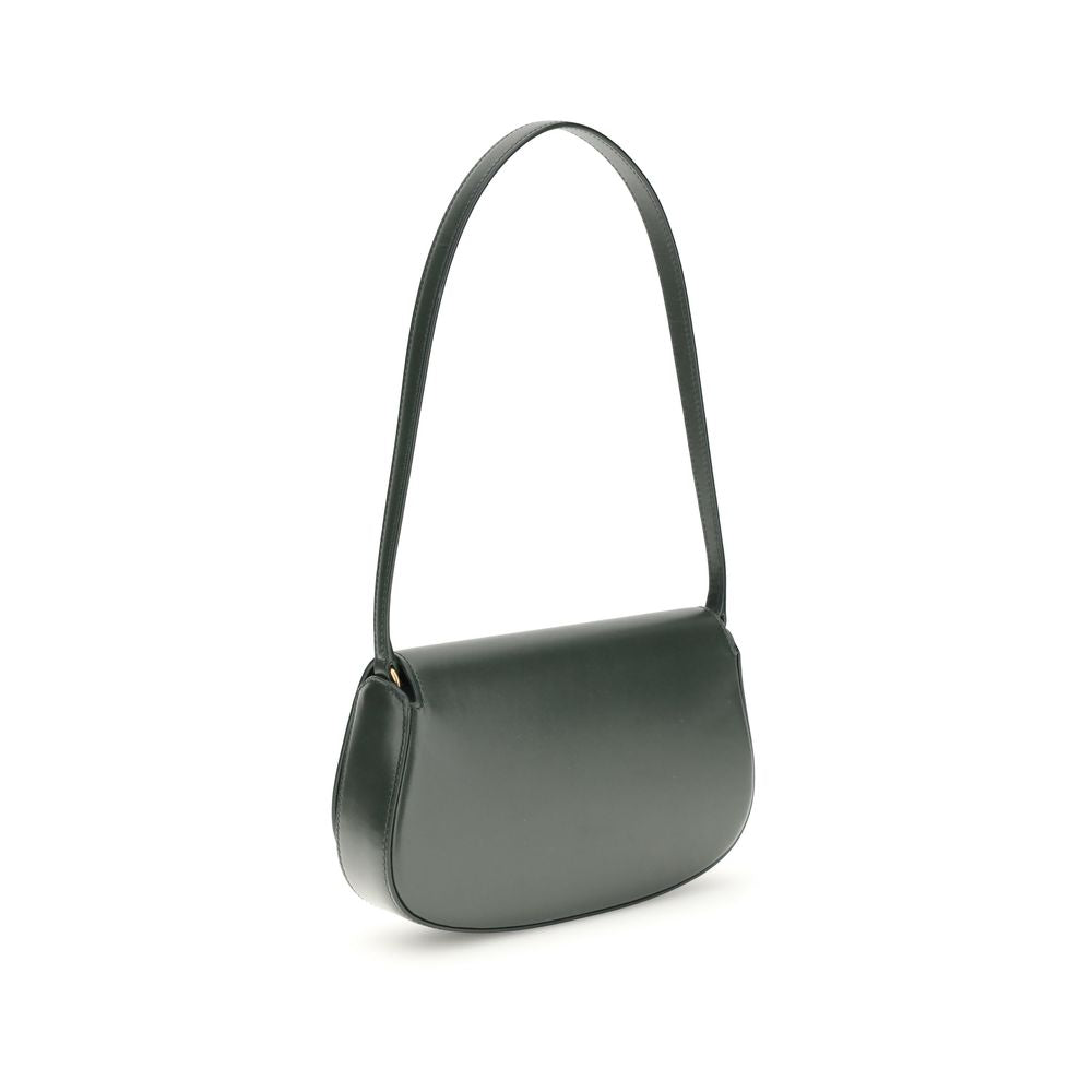 Saint Laurent Grüne Kalbshaut Bos Taurus Schultertasche