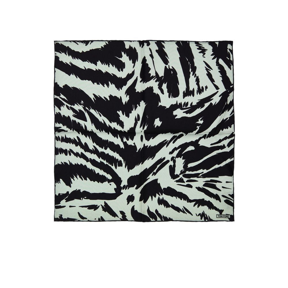 Tom Ford Graues Seidentaschentuch