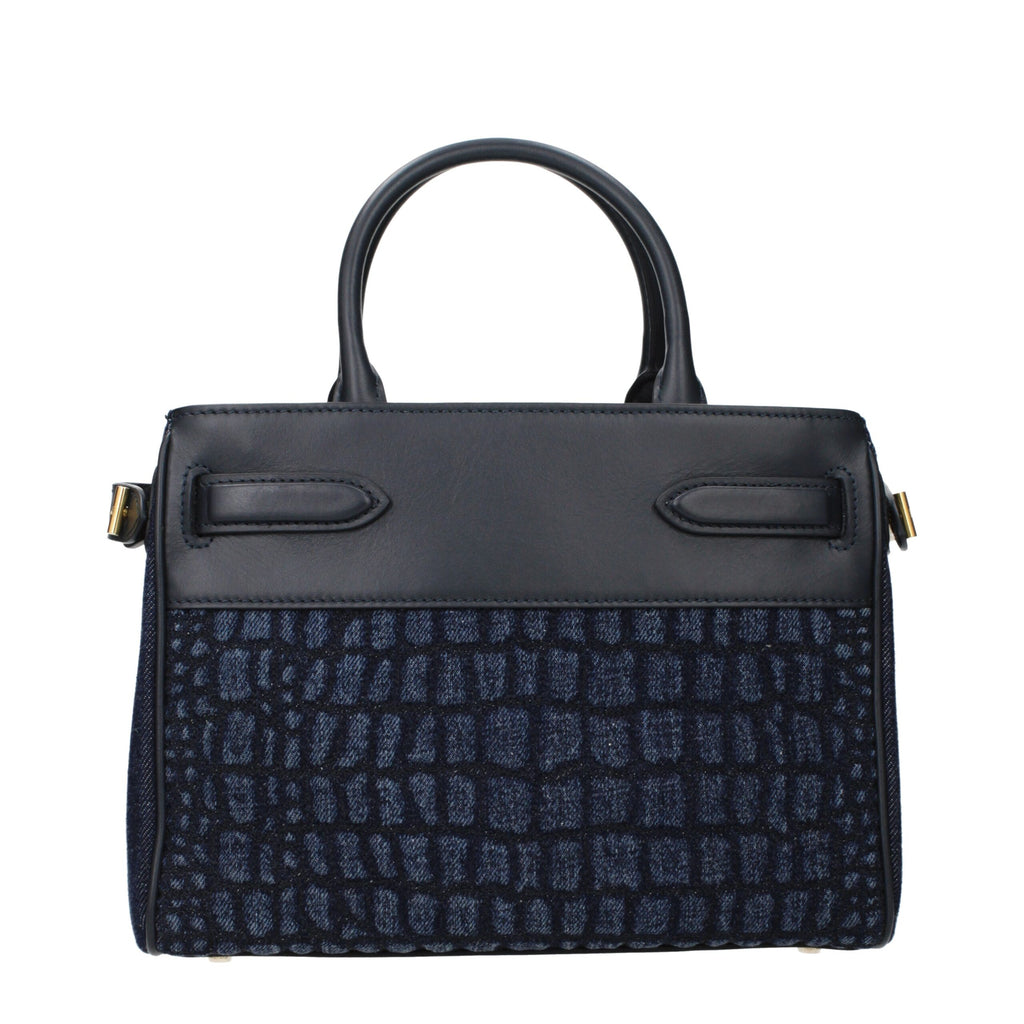 Tom Ford Blaue Stoffhandtasche