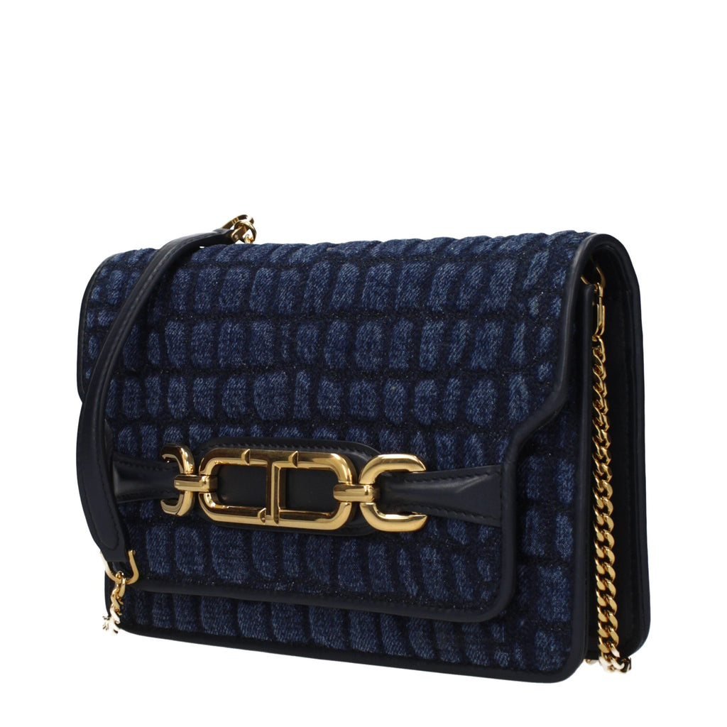 Tom Ford Blaue Stoff-Clutch