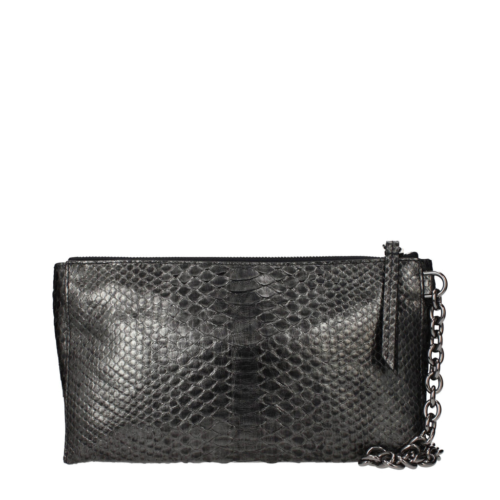 Tom Ford Grau Python-Leder Handtasche