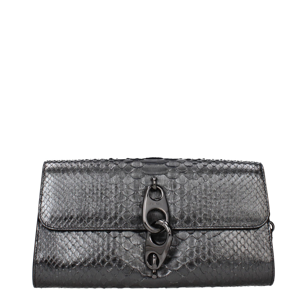 Tom Ford Grau-Schlangenhaut-Clutch