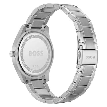 Hugo Boss Elegante Edelstahl-Armbanduhr in Grau
