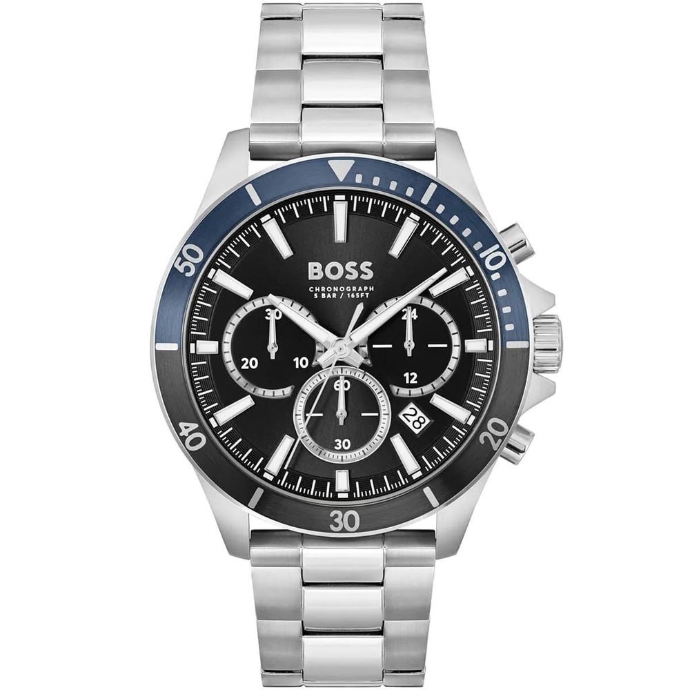 Hugo Boss Elegante Edelstahl-Armbanduhr in Grau