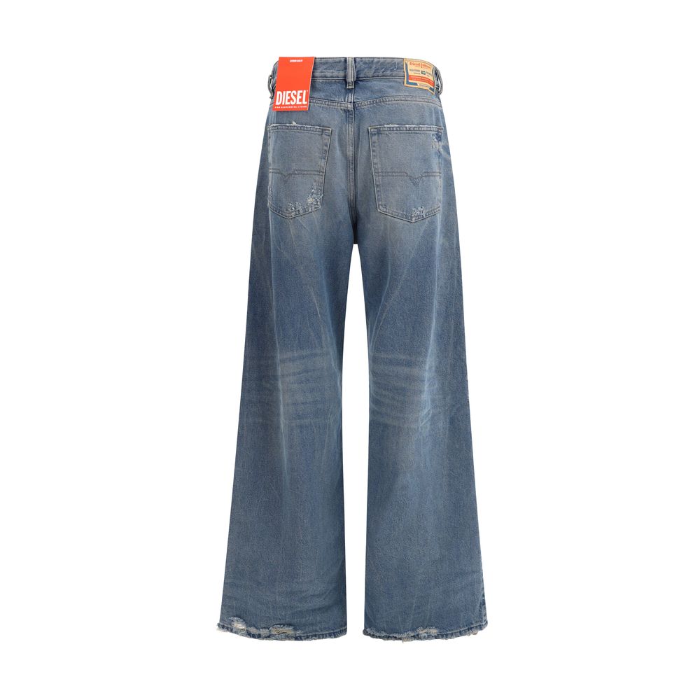 Diesel Blaue Baumwolljeans mit lockerer Passform