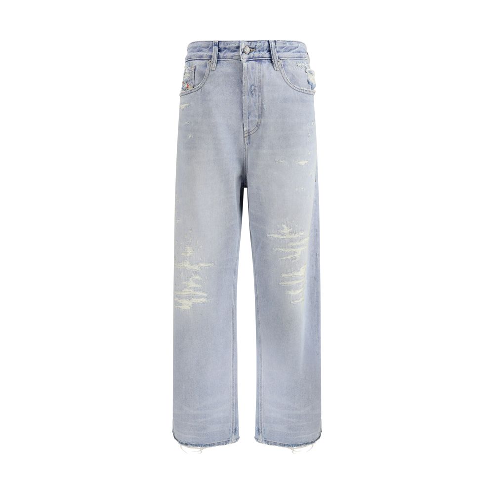 Diesel Hellblaue Baumwoll-Jeans mit lockerer Passform