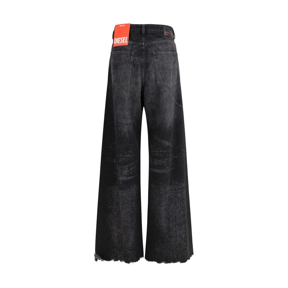 Diesel Schwarze Baumwoll-Jeans mit Relaxed Fit