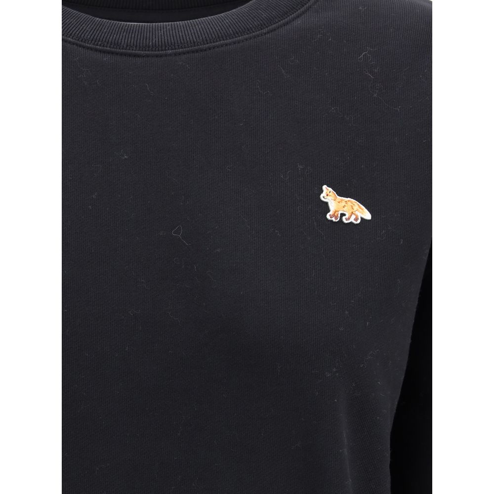 Maison Kitsuné Schwarzer Baumwoll-Sweatshirt