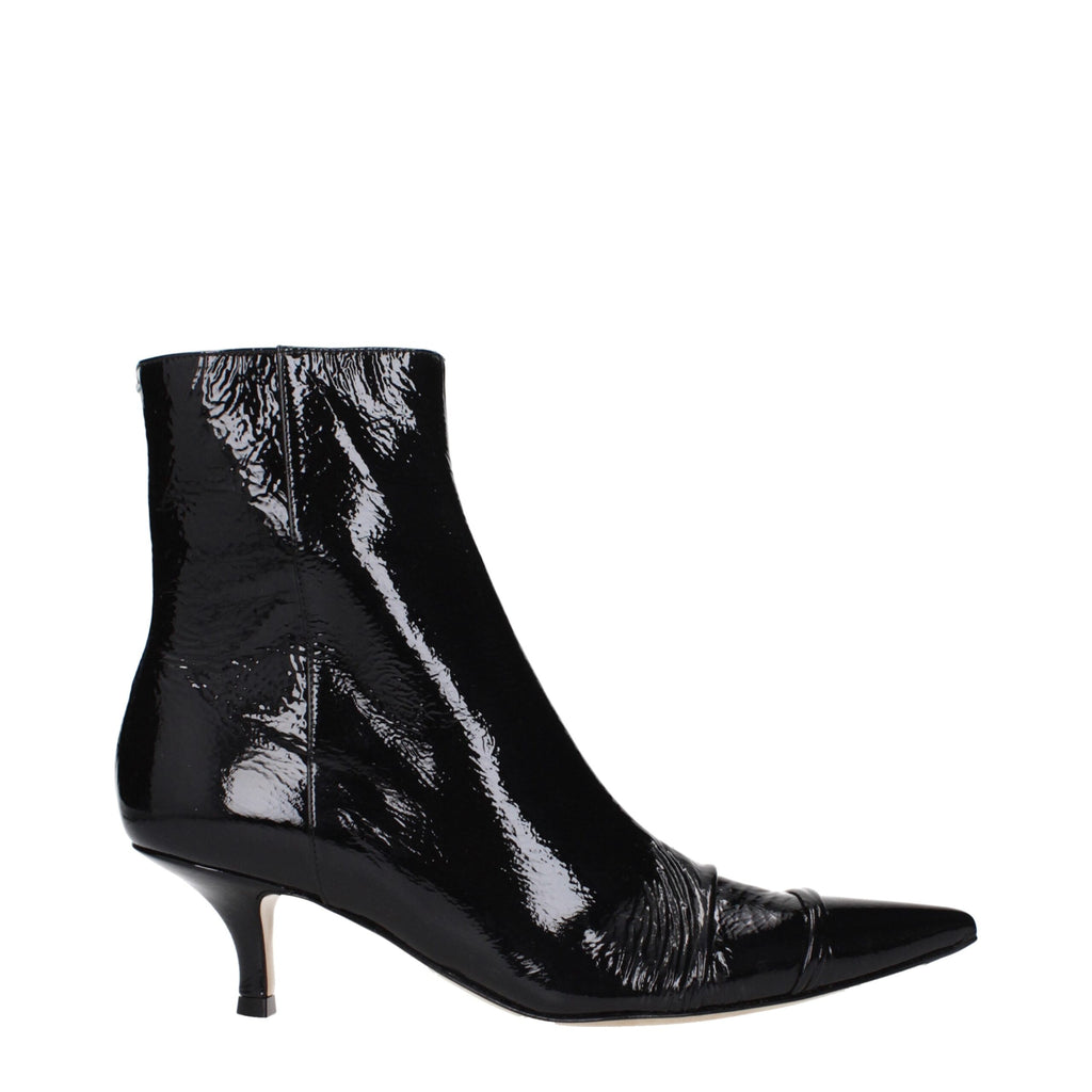 Maison Margiela Schwarze Leder-Stiefeletten