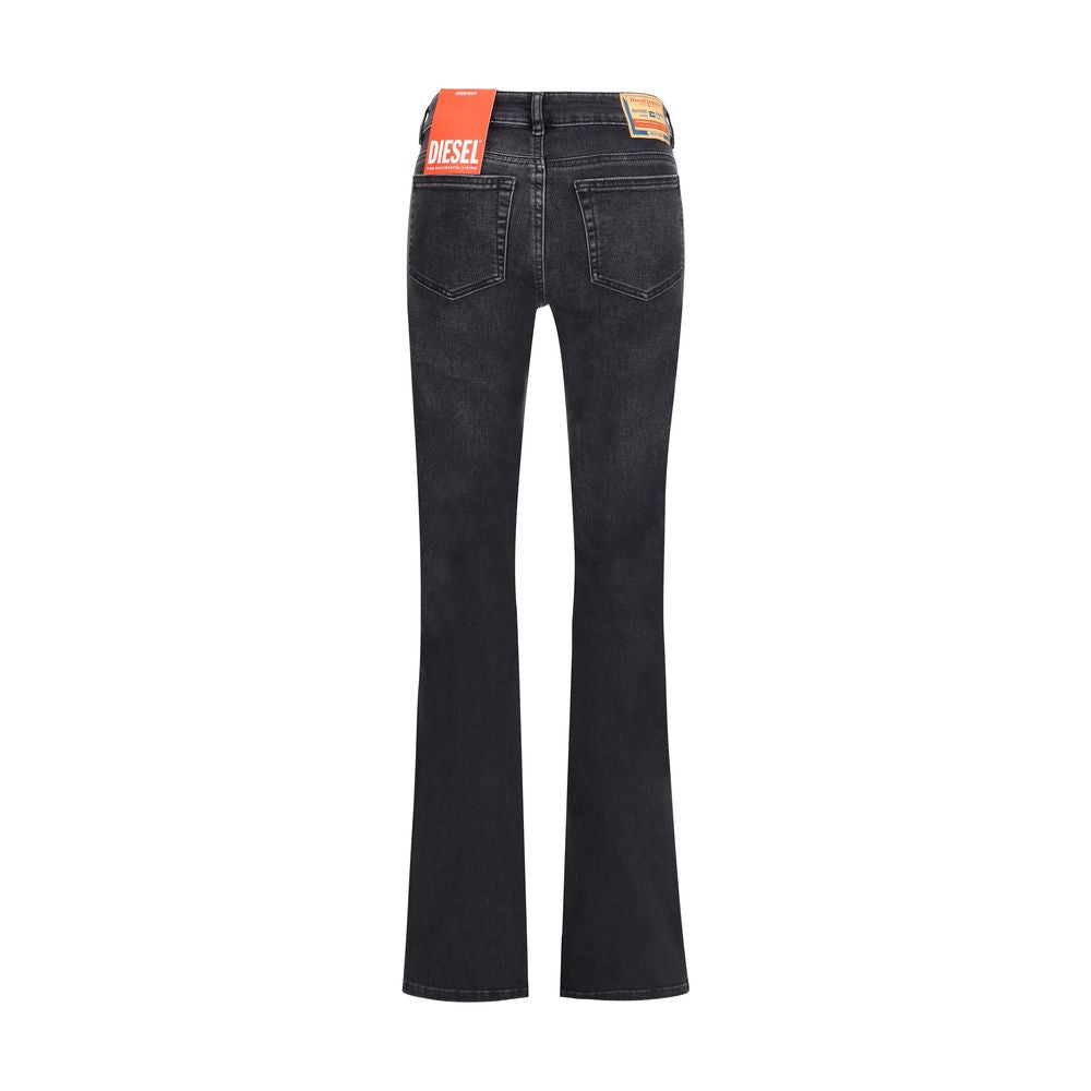 Diesel Schwarze Baumwoll-Bootcut-Jeans