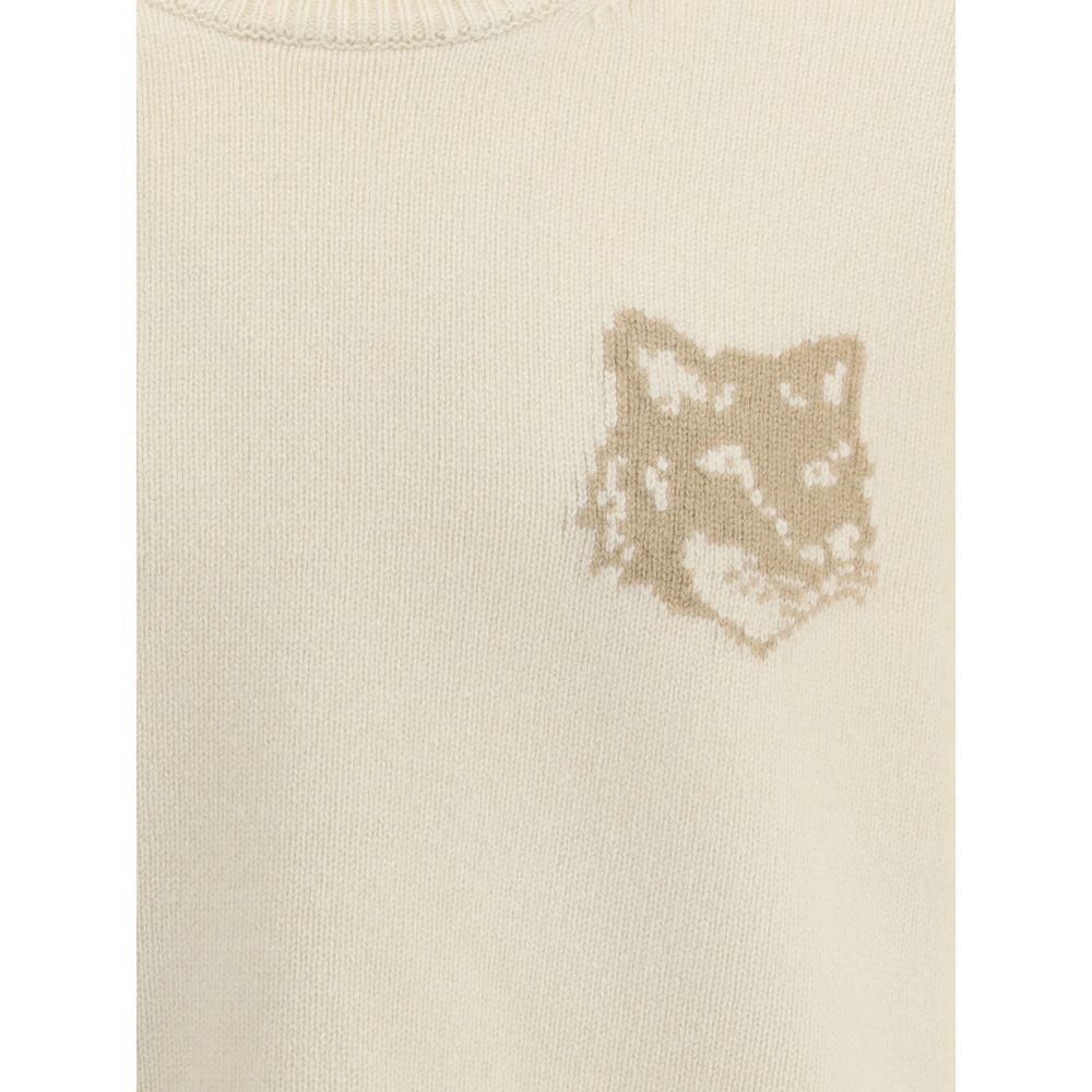 Maison Kitsuné Pullover aus Merinowolle mit Fuchs-Motiv